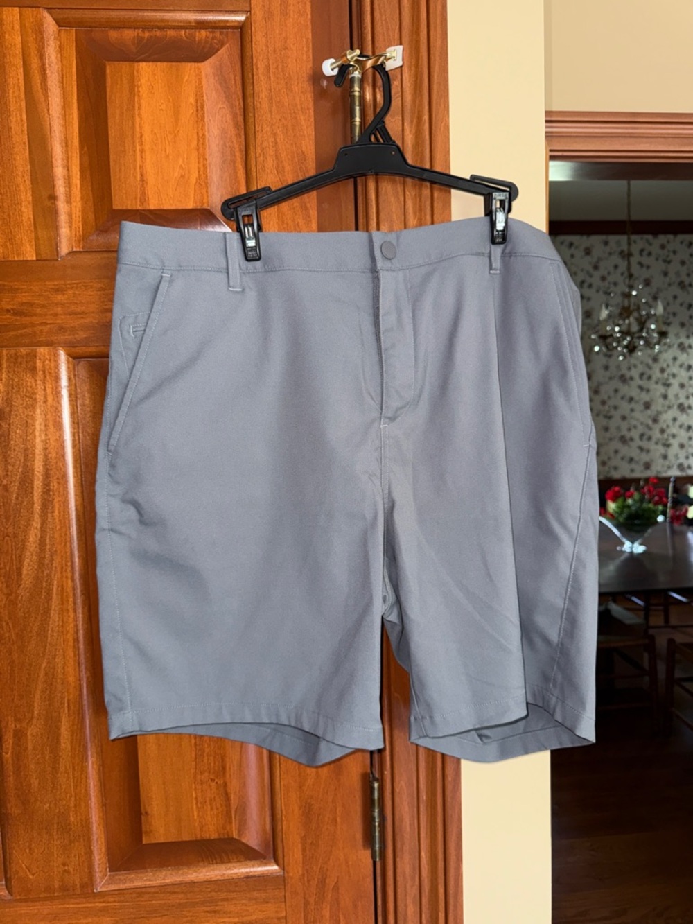 Puma Men's Light Gray Flat Front Performance Shorts